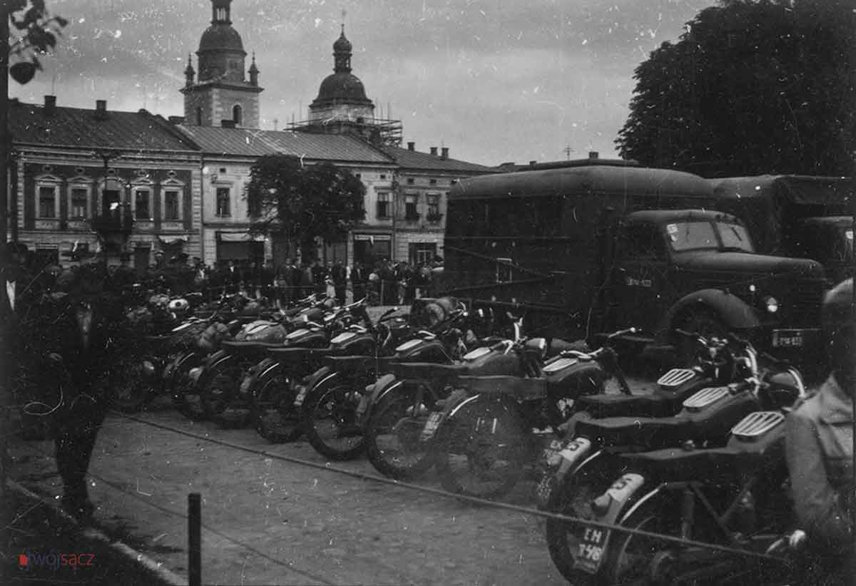 lata 50., motocykle na nowosądeckim rynku