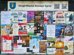 tablica informacyjna Urzędu Miasta Nowego Sącza - wybory do zarządu osiedla