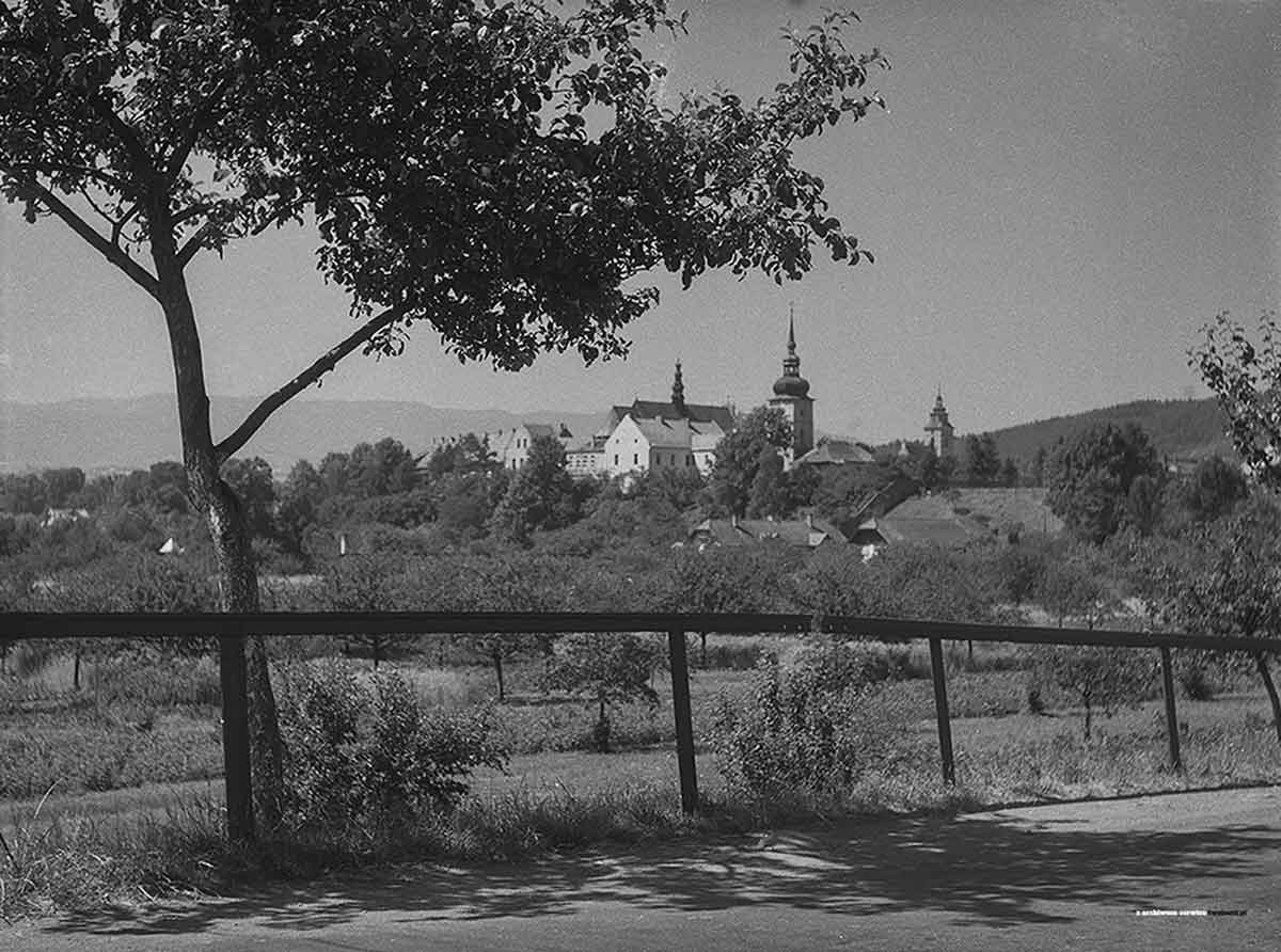 Stary Sącz panorama. lata 50