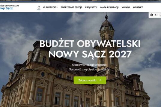 Budżet Obywatelski 2027 wyniki na stronie bo.nowysacz.pl/wyniki