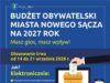 Nowy Sącz budżet obywatelski na 2027 - głosowanie - plakat