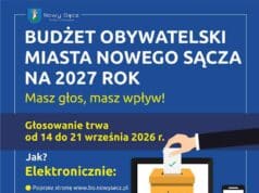 Nowy Sącz budżet obywatelski na 2027 - głosowanie - plakat