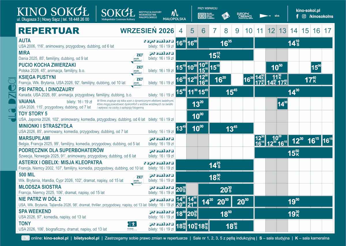 Repertuar kina Sokół (do 17 września) 1