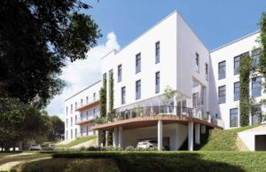 Szpital zapowiada budowę zakładu opiekuńczo-leczniczego ZOL, zakład opiekuńczo-leczniczy powstanie przy szpitalu w Nowym Sączu - wizualizacja