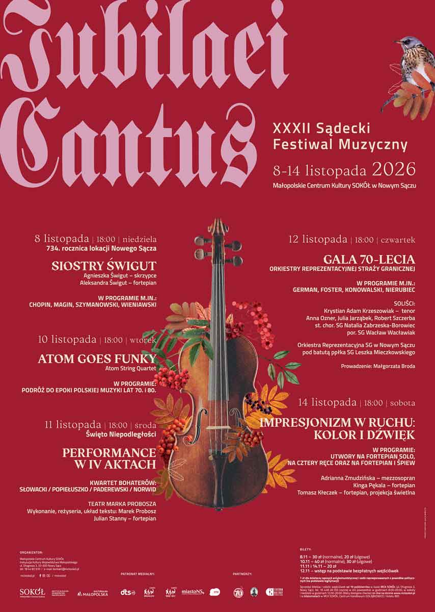 XXXII Sądecki Festiwal Muzyczny IUBILAEI CANTUS