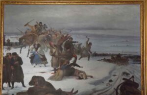 Rabacja chłopska 1846. Obraz Jana Lorenowicza - Obrazki z rabacji galicyjskiej na Sądecczyźnie