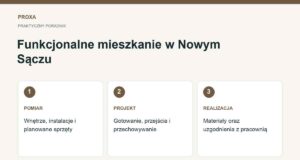 Kuchnia i miejsce do przechowywania w mieszkaniu w Nowym Sączu: od pomiaru do dobrego projektu PROXA FURNITURE prowadzi własną stolarnię i przedstawia indywidualne projekty mebli